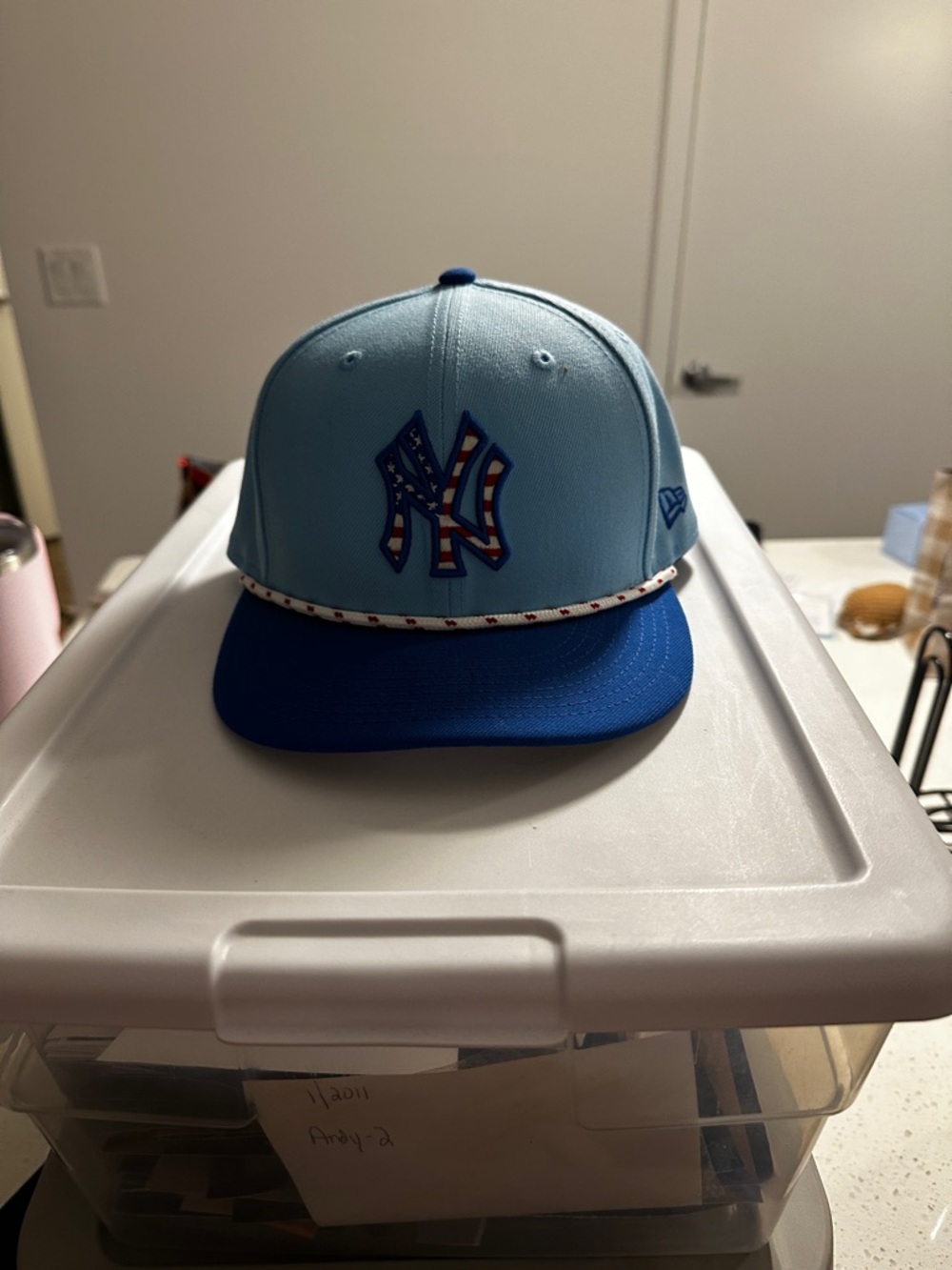 New Era Light Blue & Royal Blue NY Patriotic Rope Snapback
